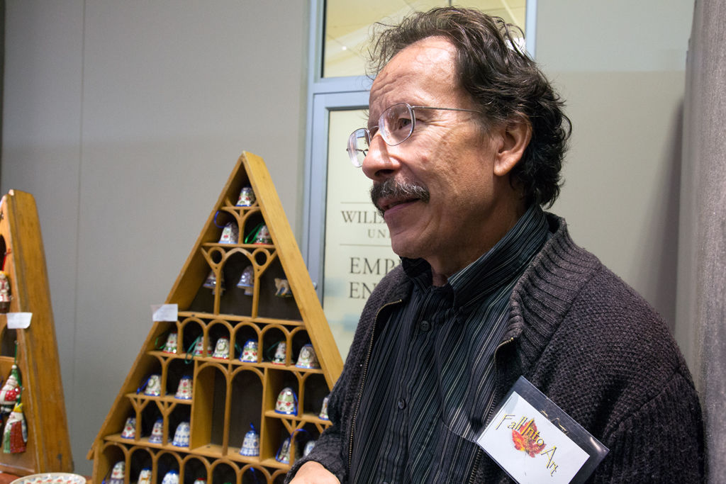 artist shows artwork